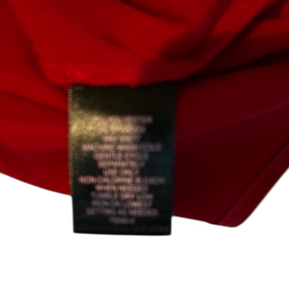 Bold Elements Size Large Red Stretch Silk Off Sho… - image 6